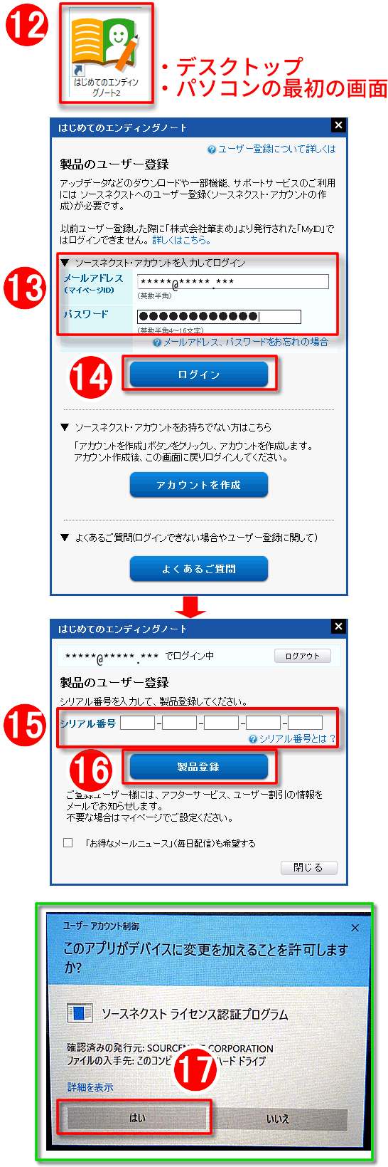 「はじめてのエンディングノート２」購入後のメール